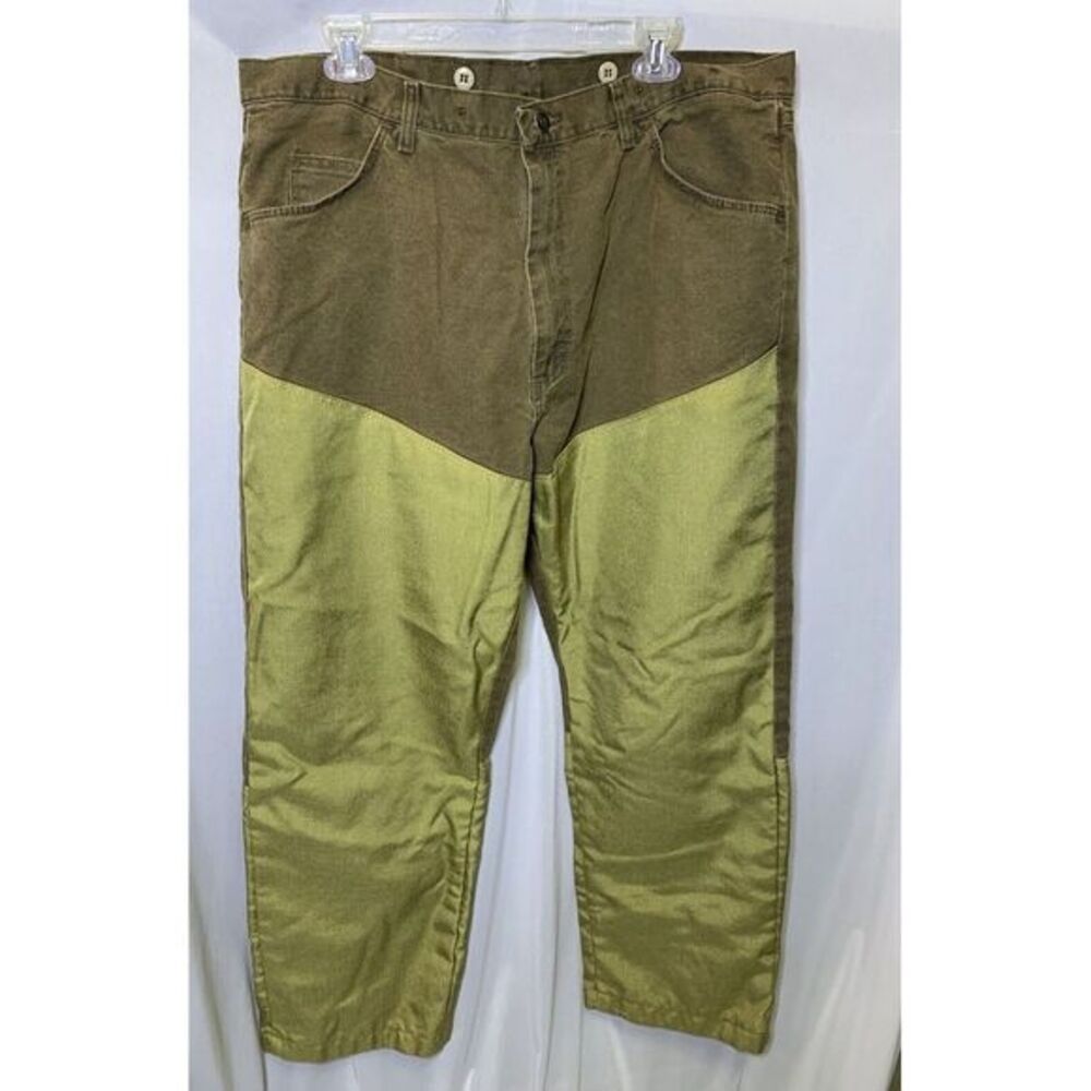 Mens Wrangler Pro Gear Two Tone Brush Hunting Jeans Canvas Denim‎ 40x30